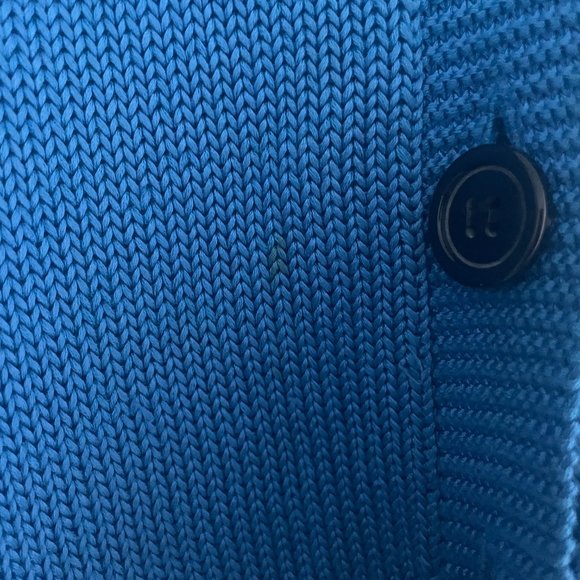 Jones New York Collection Cobalt Blue Cropped Cardigan, Size Medium - Picture 4 of 5